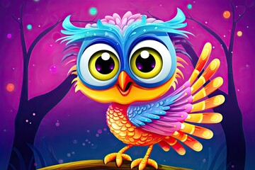 Obraz premium Children's Learning Book: Animated Car Clip Art with Big Eyes, Bright Colors, and Playful Personality, generative AI
