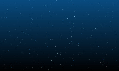 On the left is the 50 percent symbol filled with white dots. Background pattern from dots and circles of different shades. Vector illustration on blue background with stars