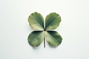Four Leaf Clover: A Minimalistic Symbol for a Luck-Themed Campaign, generative AI