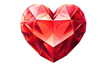Red Heart Clip Art: Symbolizing Love, Affection, and Emotional Connection, generative AI
