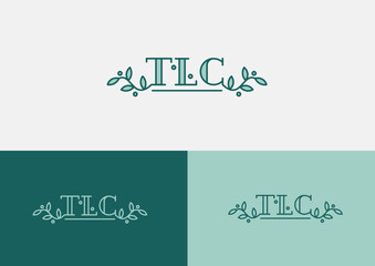 Monogram of the letters TLC. Typography, logo. Minimalism. 