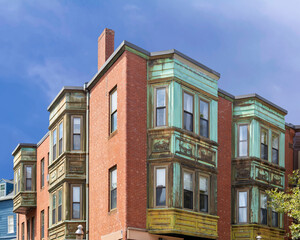 Obraz premium Old residential building in Boston, Massachusetts, USA