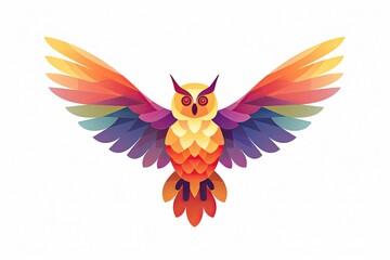 Wildlife Conservation Flyer: Charming Minimal Owl Abstract Design, generative AI