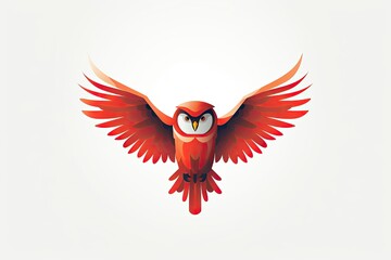 Obraz premium Wildlife Conservation Flyer: Charming Minimal Owl Abstract Design, generative AI