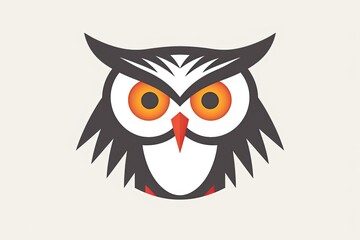 Fototapeta premium Wise Owl: Educate with a Minimalist Graphic Logo for an Educational Platform, generative AI