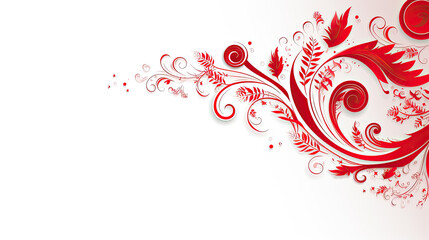 christmas red border decor illustration