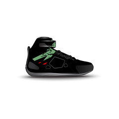 sports shoes with abstract racing vector motifs