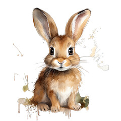 Cute Rabbit Watercolor Png