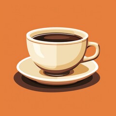 Obraz premium Coffee cup clip art, AI generated Image