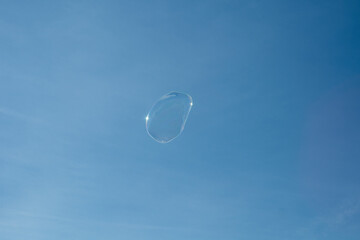 soap bubbles in the sky