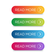 Read More button set. Read more button vector Isolated on white background