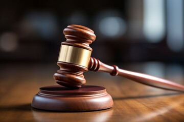 Judge's gavel. Court or auction concept. Background with selective focus and copy space