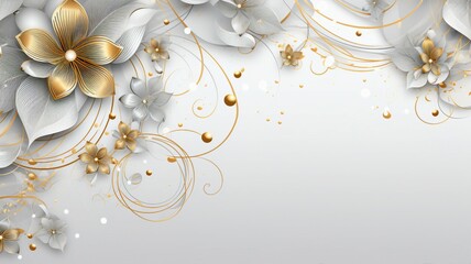 Elegant Gold and Silver Ornaments Background