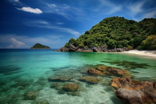 stunning seaside in thailand. Generative AI