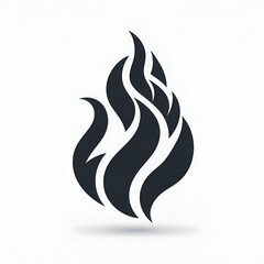 fire icon isolated on white background 