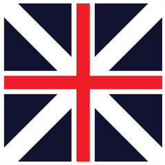 Flag of the United Kingdom of Great Britain and Northern Ireland. Vector illustration