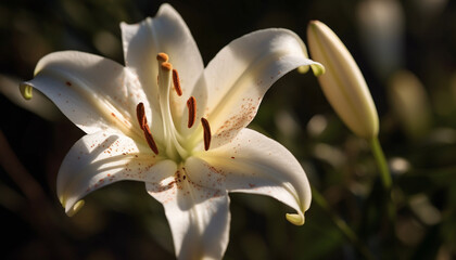 Fresh yellow daisy, a single flower in formal garden elegance generated by AI