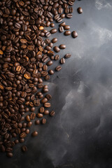 coffee beans on dark background