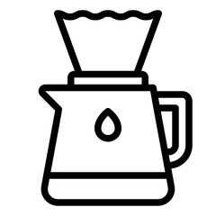 Dripper black outline icon