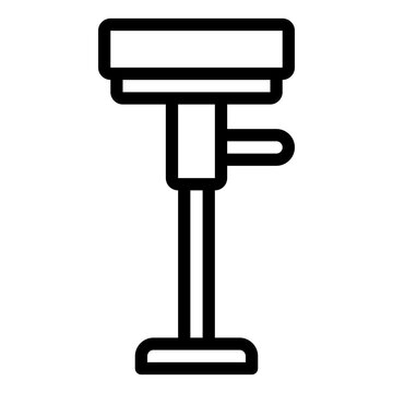recommend clip art: Bar Stool black outline icon