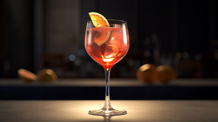 Cocktail Spritz, verre d'alcool, cocktail. célébration et fête. Ambiance festive, nouvel an, anniversaire, soirée. Pour conception et création graphique.