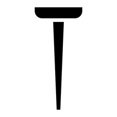 Tee black solid glyph icon