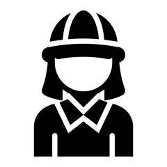 Caddie black solid glyph icon