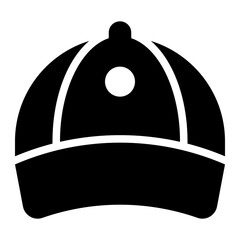 Hat black solid glyph icon