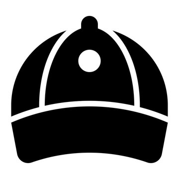 Hat black solid glyph icon