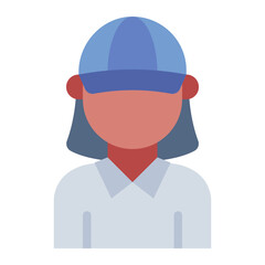 Caddie color flat icon