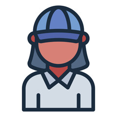 Caddie color filled line icon