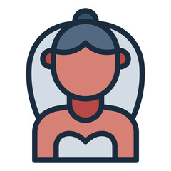 Veil color filled line icon