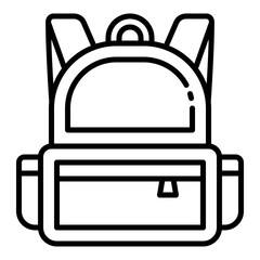 Bag black outline icon