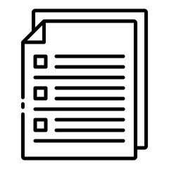 Exam black outline icon