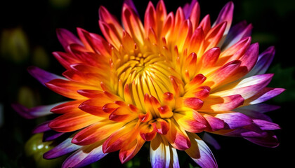 Obraz premium Vibrant bouquet of daisies, dahlias, and gerbera daisies in vase generated by AI