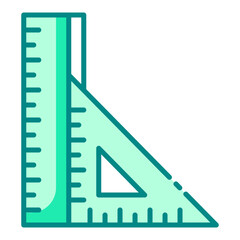 Ruler green color icon
