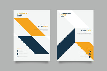 annual report business coorporate flyer template cover design