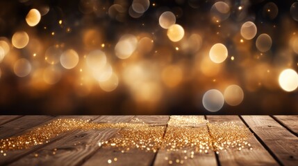 gold sparkle glitter background with bokeh golden texture for Christmas.