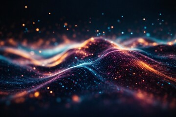 Abstract Waving Particle Technology Background