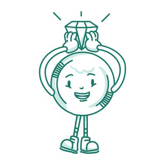 Character Coin Found Large Diamond