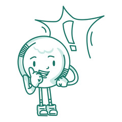 Character Coin Warns Of Danger