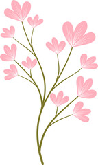 Botanical leaf with flower