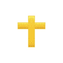 Christian Logo Icon in Pixel Art