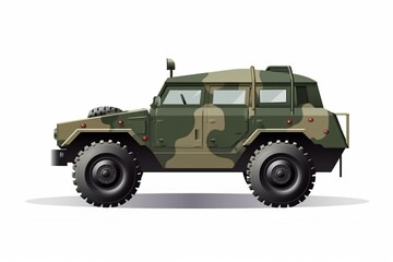isolated military car. Generative AI