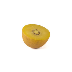 Golden kiwi isolated on white background