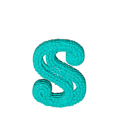 Fototapeta premium Symbol made of menthol cubes. letter s