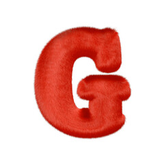 Red fur symbol. letter g