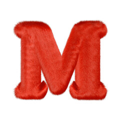 Red fur symbol. letter m