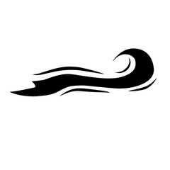 calligraphic swoosh tail