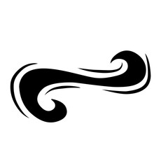 calligraphic swoosh tail